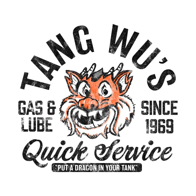 Tang Wu's Gas and Lube - Biker Style (Multicolor - Worn) by jepegdesign