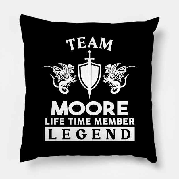 Moore Name T Shirt - Moore Life Time Member Legend Gift Item Tee Pillow by unendurableslemp118