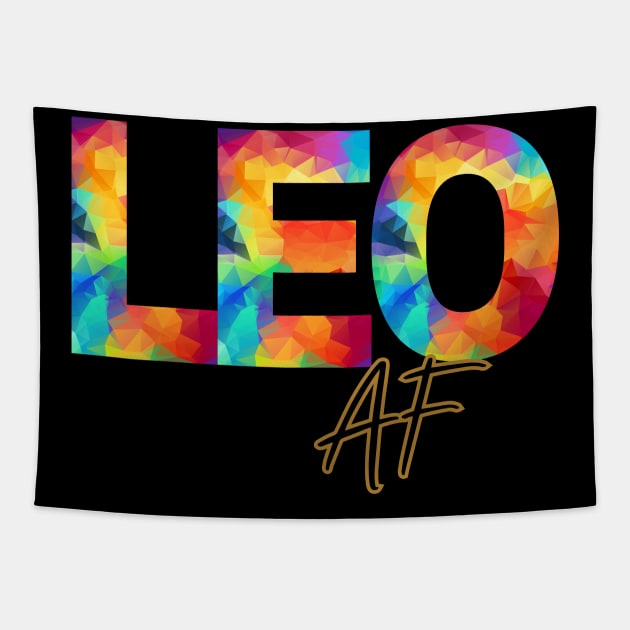 Leo AF Rainbow Print Tapestry by SassyElevate2