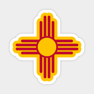 State Flag of New Mexico, USA - Zia Sun Symbol Magnet