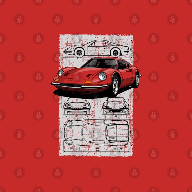 My drawing of the iconic Italian sports car by jaagdesign