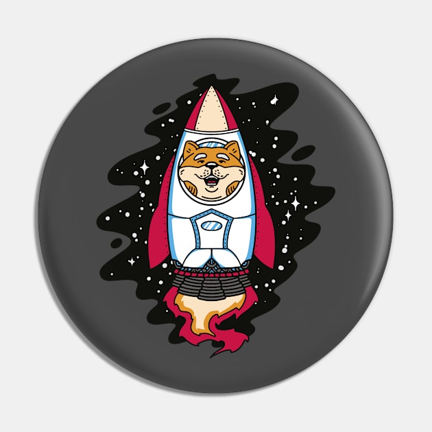 Shiba to the Moon Pin by Sarina Safir