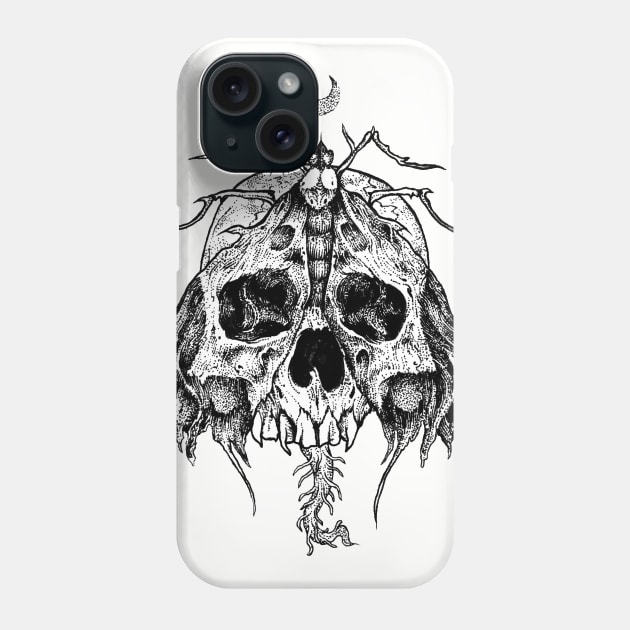 Moth Skull Phone Case by rottenfantom