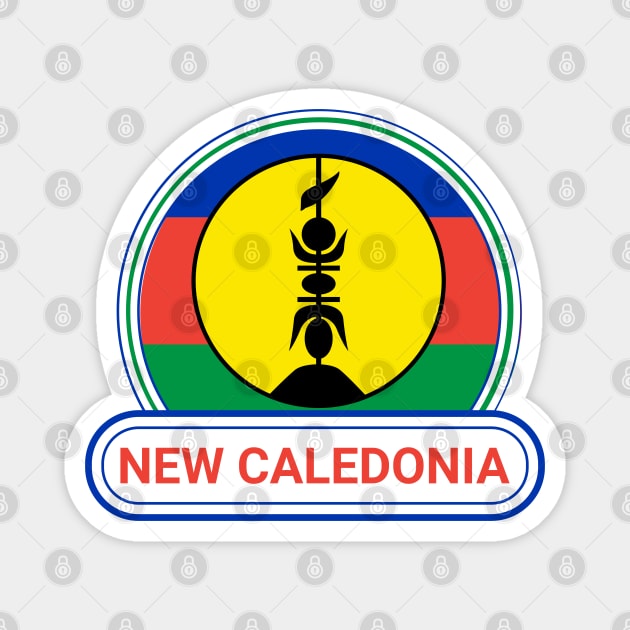 New Caledonia Country Badge - New Caledonia Flag Magnet by Yesteeyear