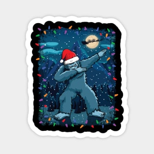 Christmas Dabbing Yeti Dab Bigfoot Santa Claus Magnet