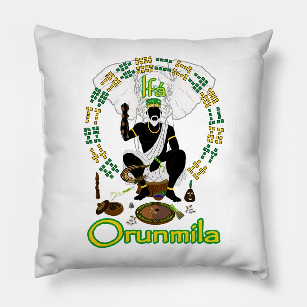 Orunmila - Ifá Pillow by Korvus78