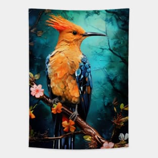 Hoopoe bird painting colors art #Hoopoe Tapestry