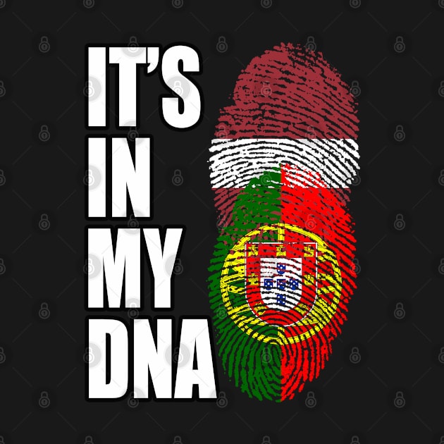 Latvian And Portuguese Mix Heritage DNA Flag by Just Rep It!!