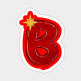 Letter B - Christmas Letter Magnet