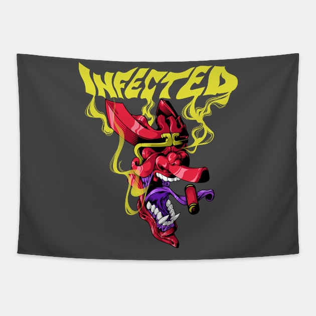 Infected Devil Tapestry by KatonArtwork