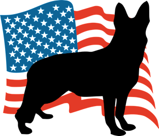 German Shepherd USA America - Dog Lover Dogs Magnet