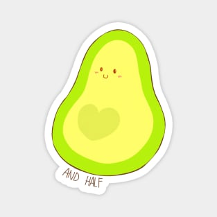 Half Avocado Couple Pair - Right Magnet