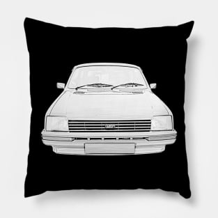 Austin Metro 1980s classic car monochrome Pillow