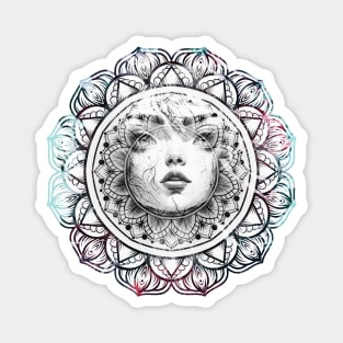 Mandala Girl Portrait Magnet