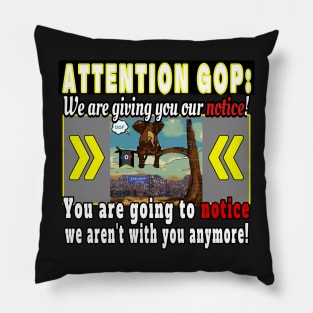 CONSERVATIVE POLITICAL HUMOR FOR THE PATRIOT PARTY ELEPHANT UP A TREE Pillow