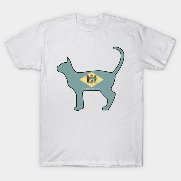 Discover State of Delaware Flag for Cat Lovers - Delaware State Flag - T-Shirt