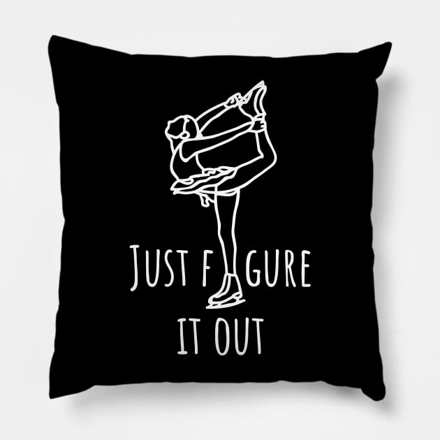 Just Figure It Out- Ice skating Lover Pillow by Sivan's Designs