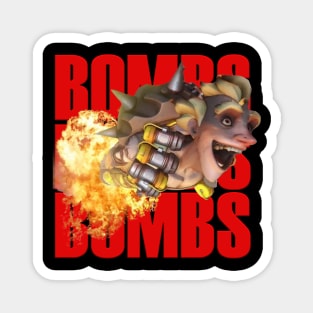 junkrat rocket with bombs bombs bombs Magnet