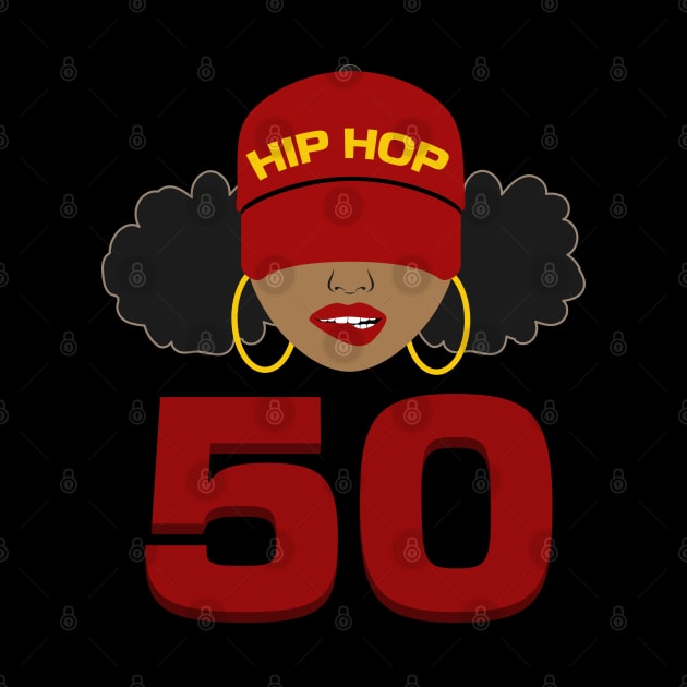 Hip Hop is 50 | 50th Anniversary Afro Puffs Women by blackartmattersshop