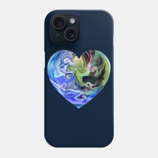 Planet Earth Love Heart Phone Case