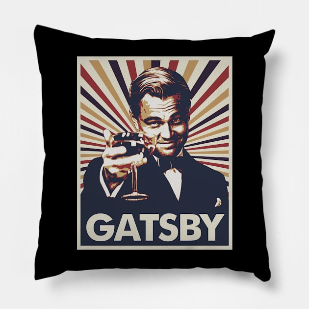 Cheers Jay Gatsby Pillow by Jogja Istimewa