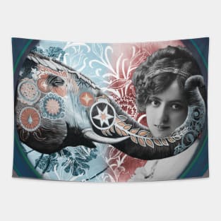 Aesthetic vintage collage Tapestry