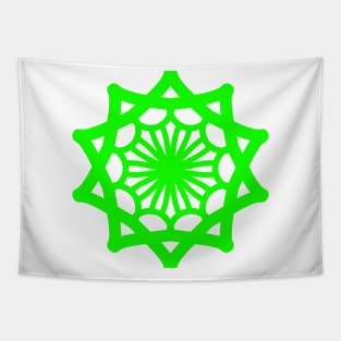 Green Star Mandala Tapestry