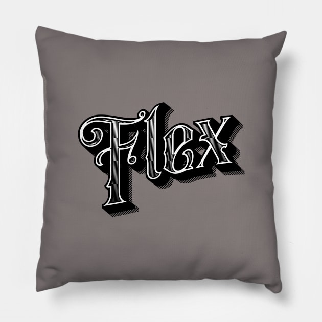 Flex Old School Pillow by BeyondTheDeck