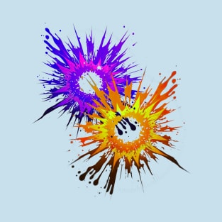 Abstract Colourful Reaction, Explosion Of Colour T-Shirt