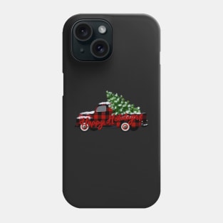 Buffalo Plaid Vintage Truck | Happy Holidays! Phone Case