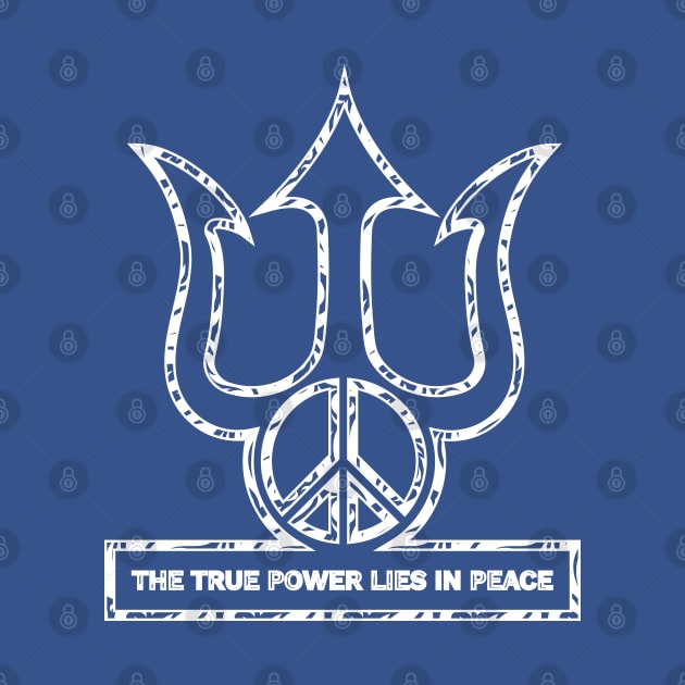 Stylish Harmonic Peace Symbol - Trident Combination by enigmaart