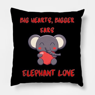 Big Hearts, Bigger Ears: Elephant Love Pillow