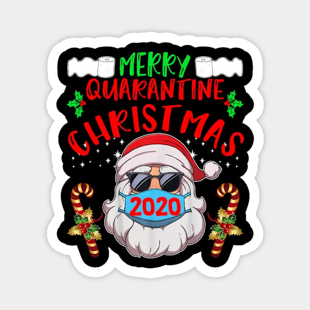 Merry Christmas Santa wears mask 2020 Magnet by TeesCircle