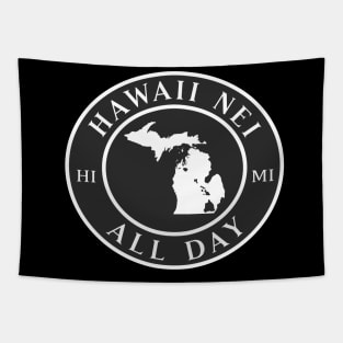 Roots Hawaii and Michigan by Hawaii Nei All Day Tapestry