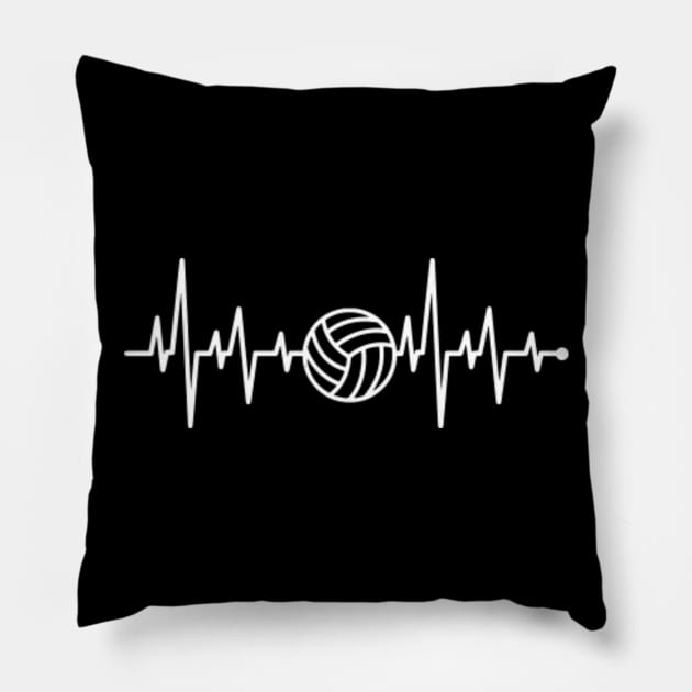 Volleyball Heartbeat Pillow by HeroGifts
