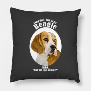 Lucky Beagle Pillow