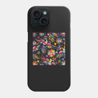 Mexican embroidery seamless pattern Phone Case