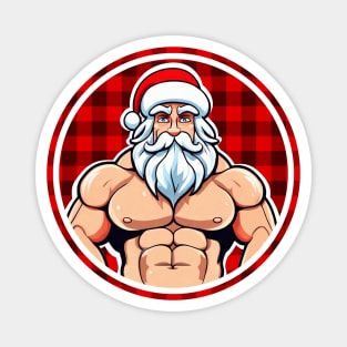 Muscular Santa Claus Magnet