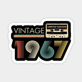 56th Birthday Vintage 1967 Limited Edition Cassette Tape Magnet