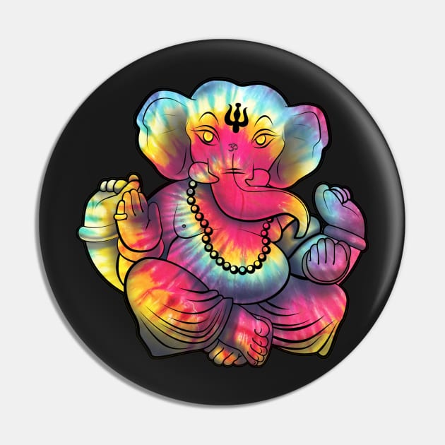 Tie-dy Ganesha Pin by kzenabi