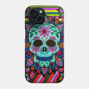 Day of the Dead Flower Skull Phone Case