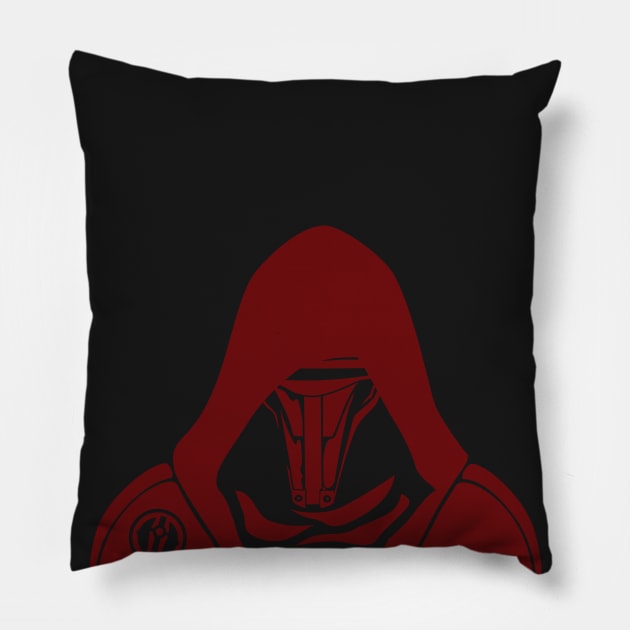 Darth Revan Peekaboo in Red Pillow by HelveticaHero