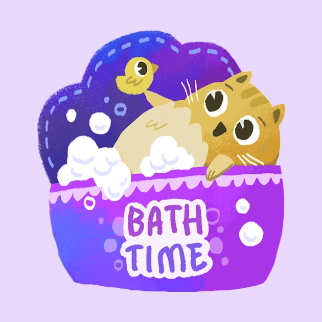 bath time cat by Zhuna