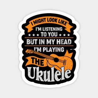 Funny Instrument Ukulele Player Gift Magnet