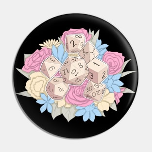 Pink, Yellow, and Blue Flower Dice Pin