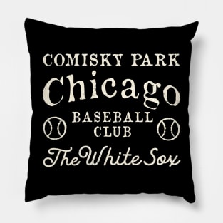 Chicago White Sox Retro Type Design by Buck Tee Originals Pillow