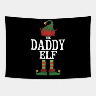 Daddy Elf Matching Family Group Christmas Party Pajamas Tapestry