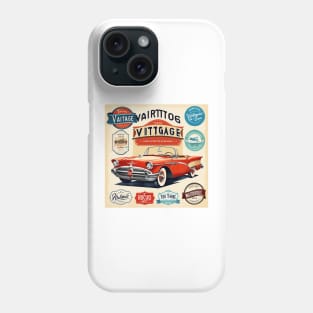 Route 66 convertible car Phone Case