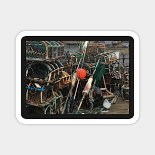 Lobster Pots on Whitby Harbour Magnet