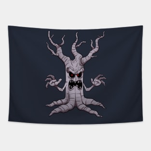 Creepy Halloween Tree Tapestry